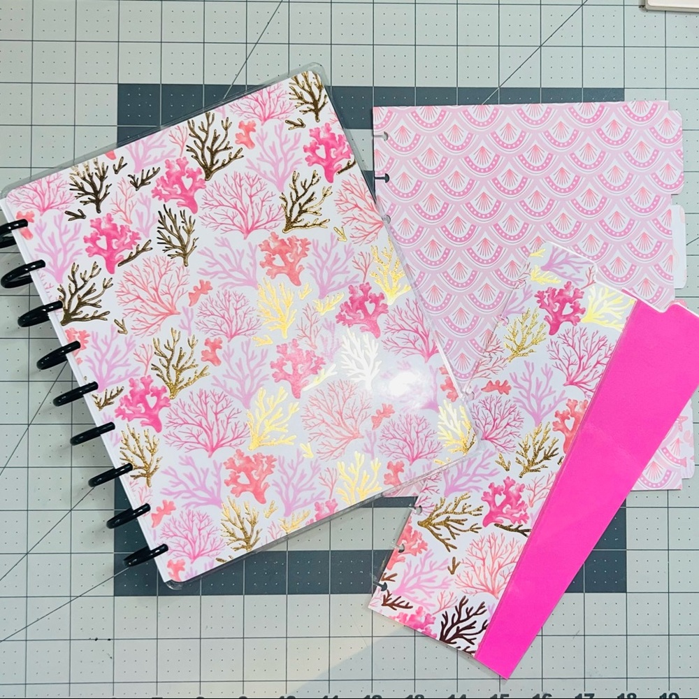 Mermaid happy planner classic size cover set, tab dividers and dashboards